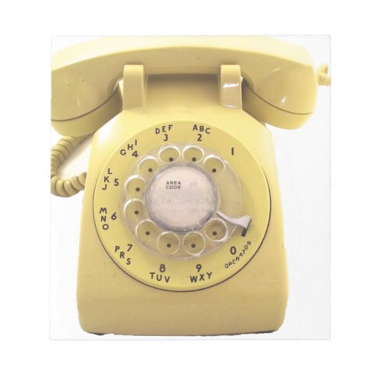 Gelbes Rotary-Telefon Notizblock (Vorderseite)