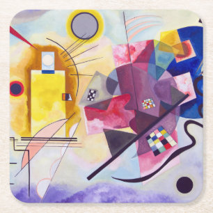 Gelbes Rotes Blau, Wassischer Kandinsky Rechteckiger Pappuntersetzer