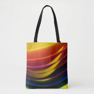 Gelbes, rotes, lila, blaues und grünes Papier Tasche