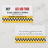 Gelbes rotes Schwarzes des Taxis Visitenkarte (Vorne/Hinten)