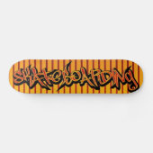 Gelbes Rotes Skateboard - Skateboard (Horizontal)