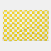 Gelbes Schachbrett Geschirrtuch (Horizontal)