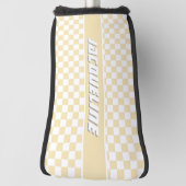 Gelbes Schachbrettmuster Golf Headcover (Rotieren 90)