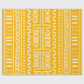 Gelbes Schlamm-Stoff-Muster Geschenkpapier (Flach)