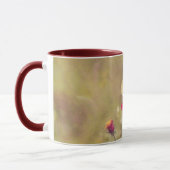 Gelbes Schmetterling auf einer Rote Rose Art Tasse (Links)