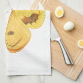 Gelbes Schmetterling - Vintage Kunstküche Handtuch (Viertel Falte)