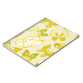 Gelbes Schmetterlingsmuster Notizblock (Linke Seite)