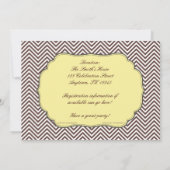 Gelbes Schnurrbart-oder Perlen-Geschlecht decken Einladung (Rückseite)