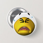 Gelbes Schreien Button (Vorne & Hinten)