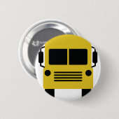 gelbes Schulbussymbol Button (Vorne & Hinten)