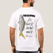 gelbes Schwanz-Shirt T-Shirt (Rückseite)