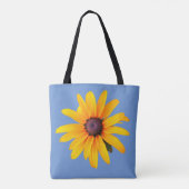Gelbes schwarz-Mit Augen Susan Blume Blue Foto Tasche (Rückseite)