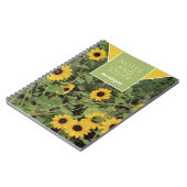 Gelbes schwarz-Mit Augen Susan Floral-Notebook Notizblock (Linke Seite)