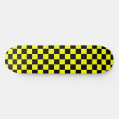 Gelbes Schwarz-Schachbrettmuster Skateboard (Horizontal)
