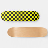 Gelbes Schwarz-Schachbrettmuster Skateboard (Horizontal)