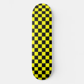 Gelbes Schwarz-Schachbrettmuster Skateboard (Vorderseite)