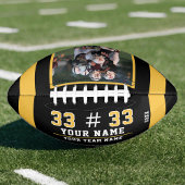 Gelbes schwarzes Foto Football