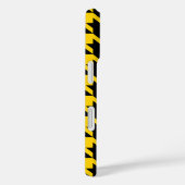 Gelbes Schwarzes Hahnentrittmuster Karo Case-Mate iPhone Hülle (Rückseite / Rechts)