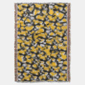 Gelbes schwarzes Mosaikmuster Decke (Vorderseite Vertikal)