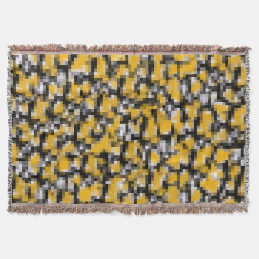 Gelbes schwarzes Mosaikmuster Decke (Vorderseite)