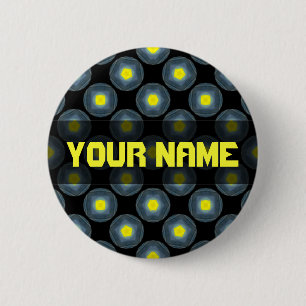 gelbes schwarzes Muster Button