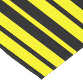 Gelbes schwarzes Muster für vertikale Streifen Kurzer Tischläufer (Ecke)