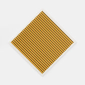 Gelbes schwarzes Retro-Streifenmuster Serviette (Ecke)