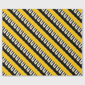 Gelbes schwarzes Schleifpapier Geschenkpapier (Flach)