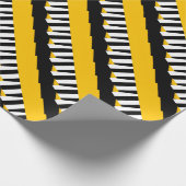 Gelbes schwarzes Schleifpapier Geschenkpapier (Ecke)