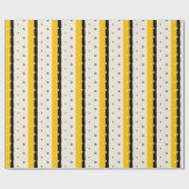 Gelbes schwarzes Schleifpapier Geschenkpapier (Flach)