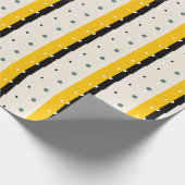 Gelbes schwarzes Schleifpapier Geschenkpapier (Ecke)