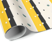 Gelbes schwarzes Schleifpapier Geschenkpapier (Rolleneckpunkt)