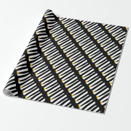 Gelbes schwarzes Schleifpapier Geschenkpapier