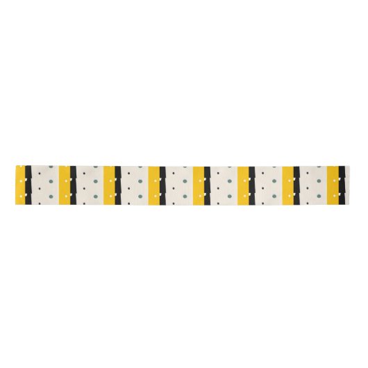 Gelbes schwarzes Schleifpapier Satinband (Vorderseite)