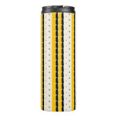 Gelbes schwarzes Schleifpapier Thermosbecher (Rückseite)
