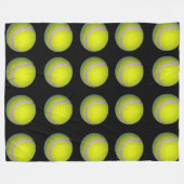 Gelbes schwarzes Tennisball-Muster, Fleecedecke (Vorderseite (Horizontal))