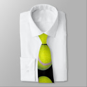 Gelbes schwarzes Tennisball-Muster, Krawatte (Gebunden)