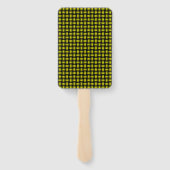 Gelbes Schwarzes Weave-Muster Fächer (Rückseite)