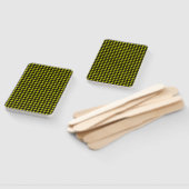 Gelbes Schwarzes Weave-Muster Fächer (Non-assembled)
