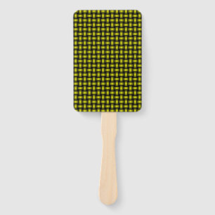 Gelbes Schwarzes Weave-Muster Fächer