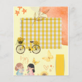 Gelbes Scrapbook-Papier Flyer (Hinten)