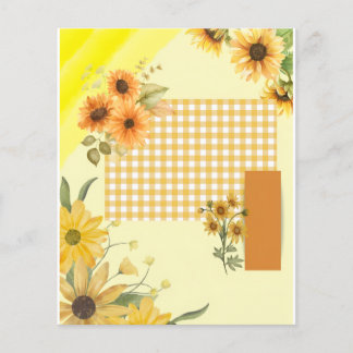 Gelbes Scrapbook-Papier Flyer
