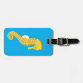 Gelbes Seepferd Gepäckanhänger (Vorderseite horizontal)