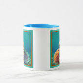 Gelbes Seepferd und Scallop Muscheln Tasse (Zentrum)