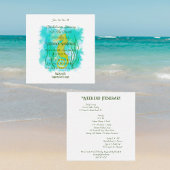 Gelbes Seepferd unter dem Meer Begleitkarte