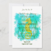 Gelbes Seepferd unter dem Meer Einladung (Vorderseite)