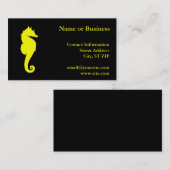 Gelbes Seepferd Visitenkarte (Vorne/Hinten)