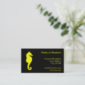 Gelbes Seepferd Visitenkarte (Stehend Vorderseite)