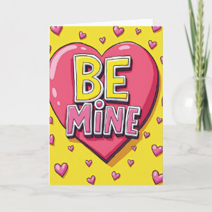 Gelbes Sei-Mein-Valentinsgrußkarte Karte