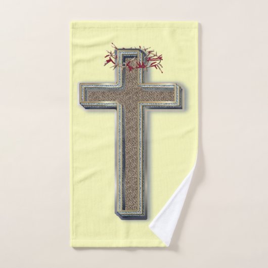 Gelbes Set für Handtuchhalter über dem Badezimmer (Handtuch)